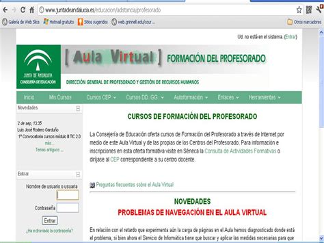 aula formacion profesorado andalucia|Mis cursos .